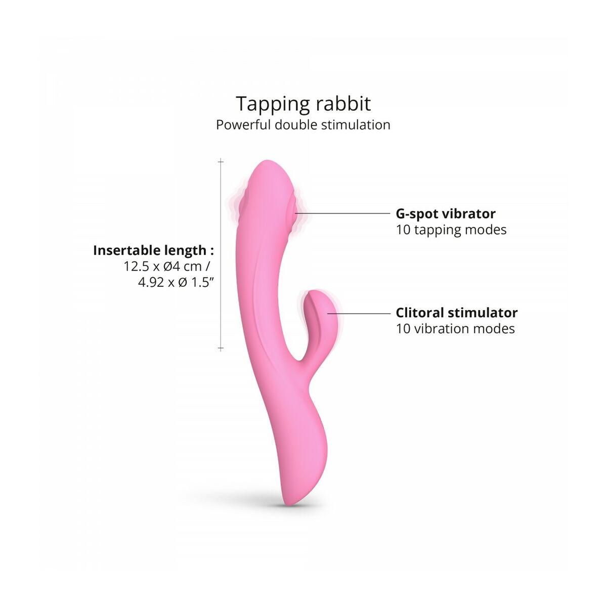 Vibration de Stimulation Double Love to Love Rose